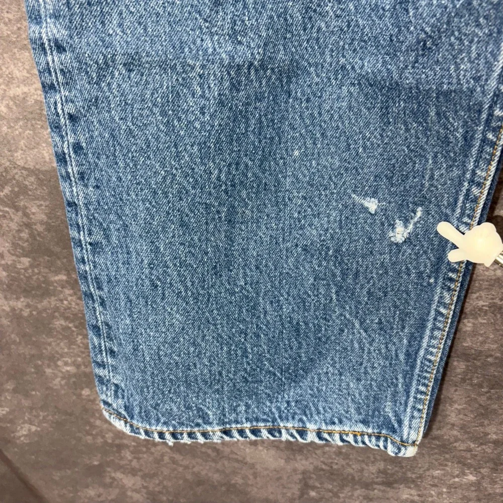 VTG 90s Levis 501 STF Jeans Mens 46x32 Made in USA Blue Straight Leg Button Fly